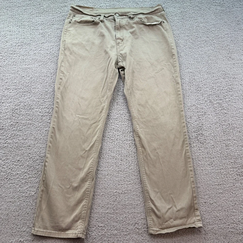 Levi's 541 Athletic Taper Khaki Tan Stretch Pants Mens 36x32 18181-0040